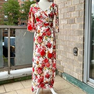 Lara Floral Wrap Maxi Dress Size S